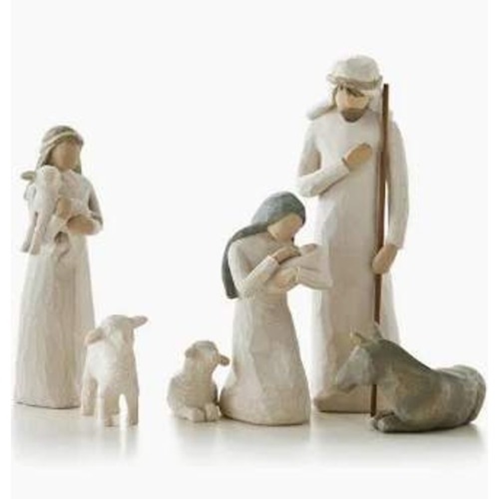Willow Tree Nativity Set Cream 6-Piece Hand-Painted Figures Holiday Christmas
